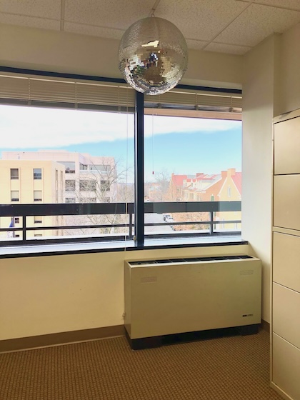 Workplace balance doesn't always come with a disco ball like this office I worked in had.