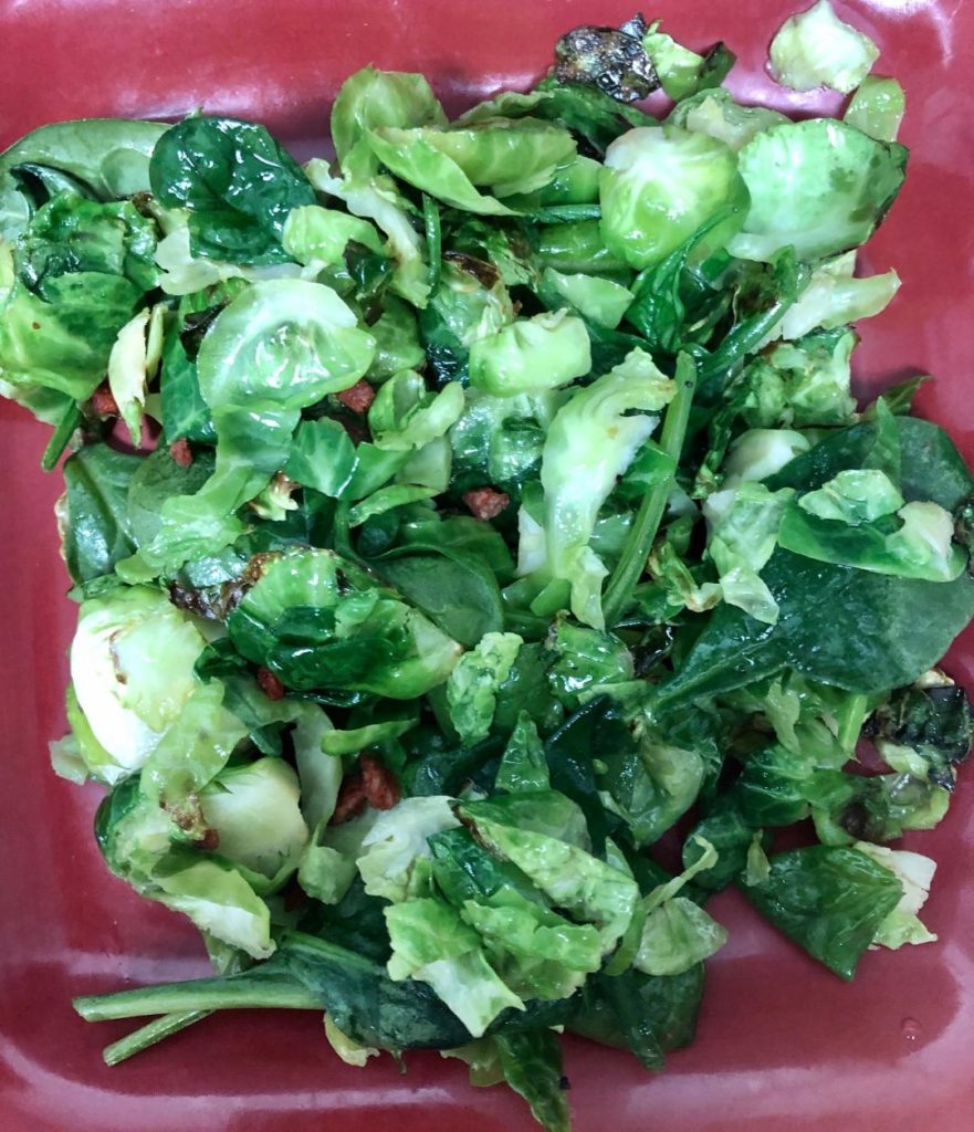 plate of plant based greens.