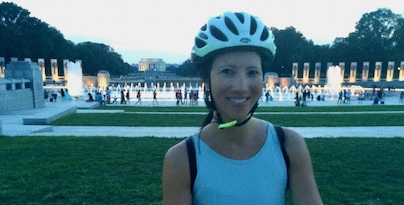 Photo of me with Lincoln Memorial in the distant background.