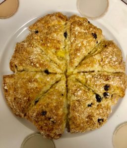 low-sugar orange scone for sugar cravings.