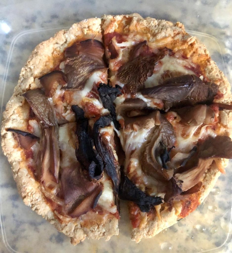 shittake mushrooms homemade pizza.