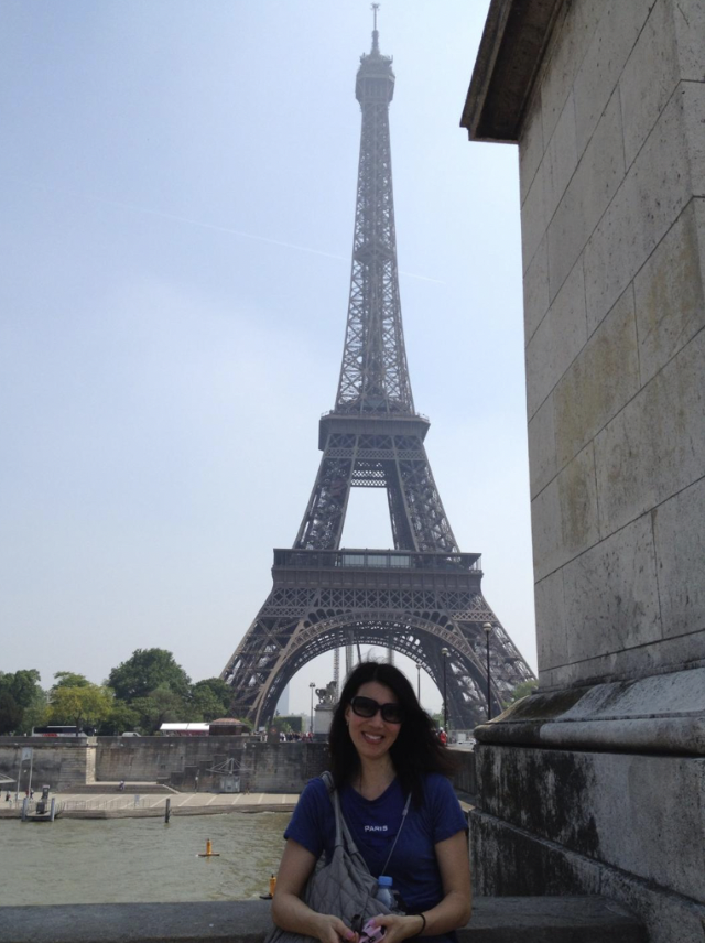 In my happy place just under the Eiffel Towel.