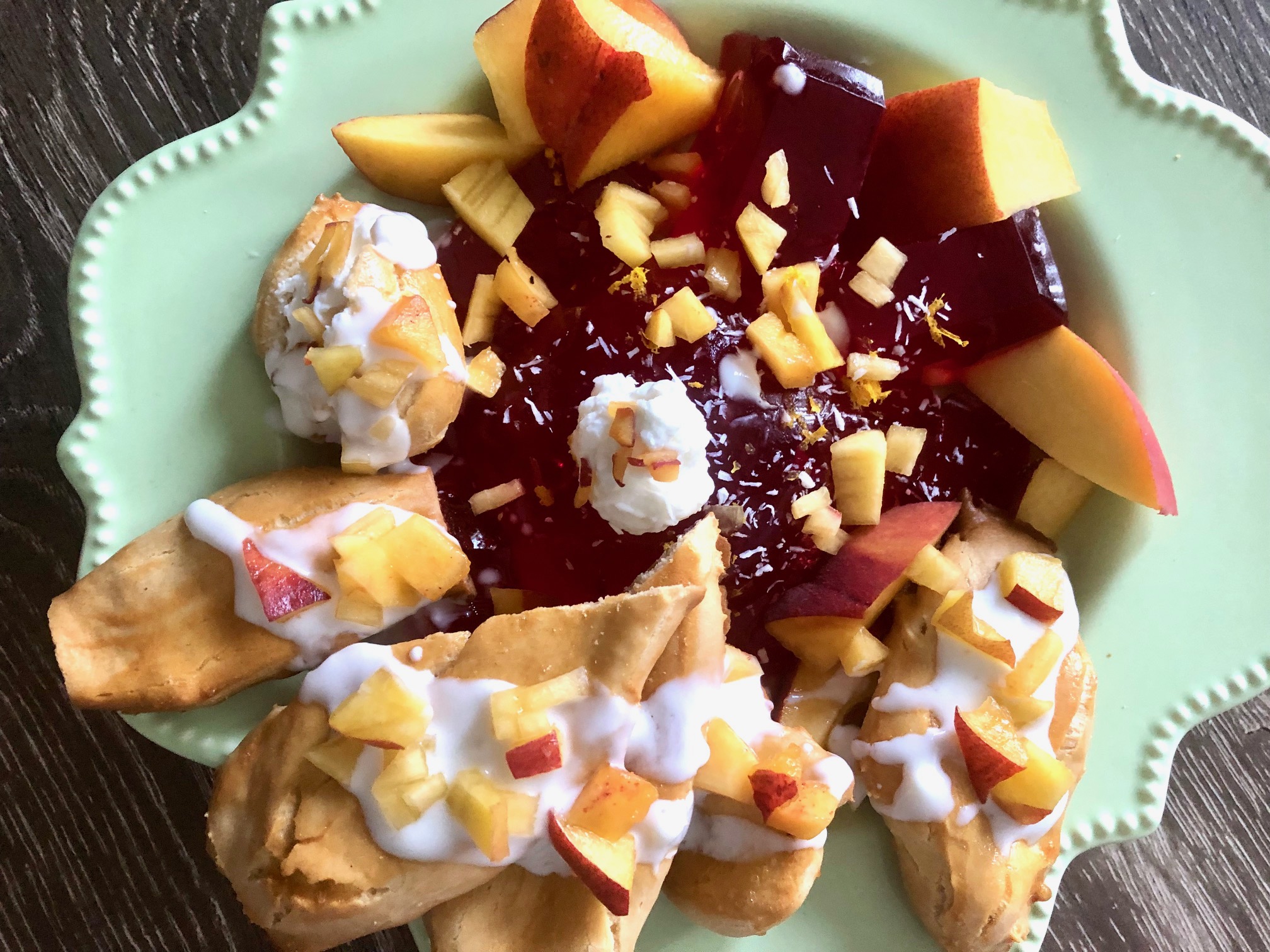 Cooling Pitta mind-body Inflammation with summer fruits and Jell-O