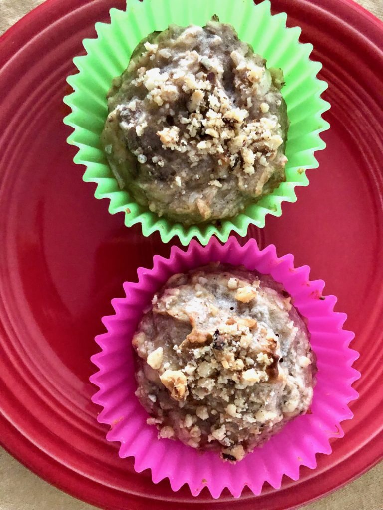 easy banana nut muffin duo.