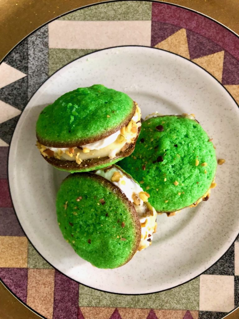 transitioning into vata season with pandan yogurt cakey whoopie pies.