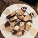 Black and white chocolate dipped biscotti.