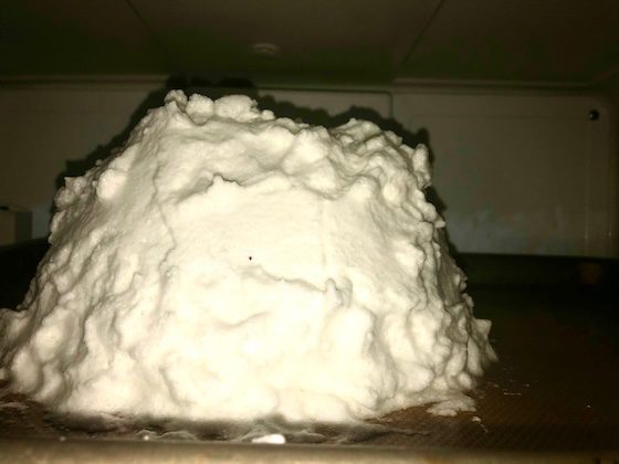 baked Alaska in the freezer before going in the oven. How dramatic!