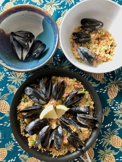 mussels quinoa