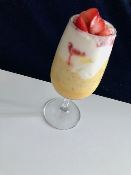 Strawberry parfait on National Strawberry Parfait Day.