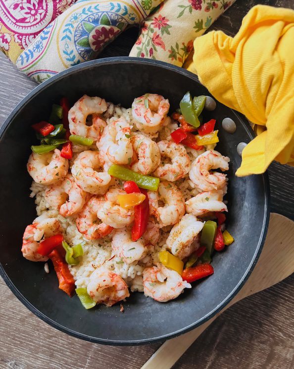 lobster paella made at home in 20 minutes.