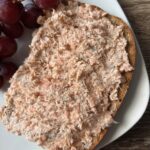 salmon salad made with yogurt.