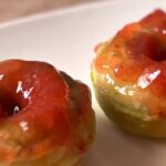 strawberry matcha cookies on a plate.