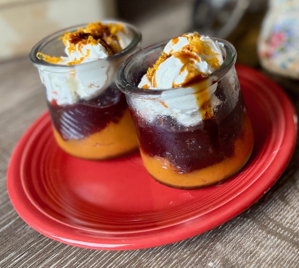 cranberry pumpkin trifle dessert duo