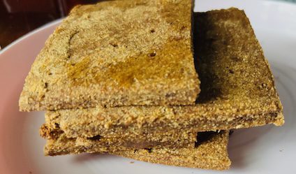 Graham cracker stacked.