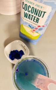 virgin blue curaçao refreshing mocktail drink.