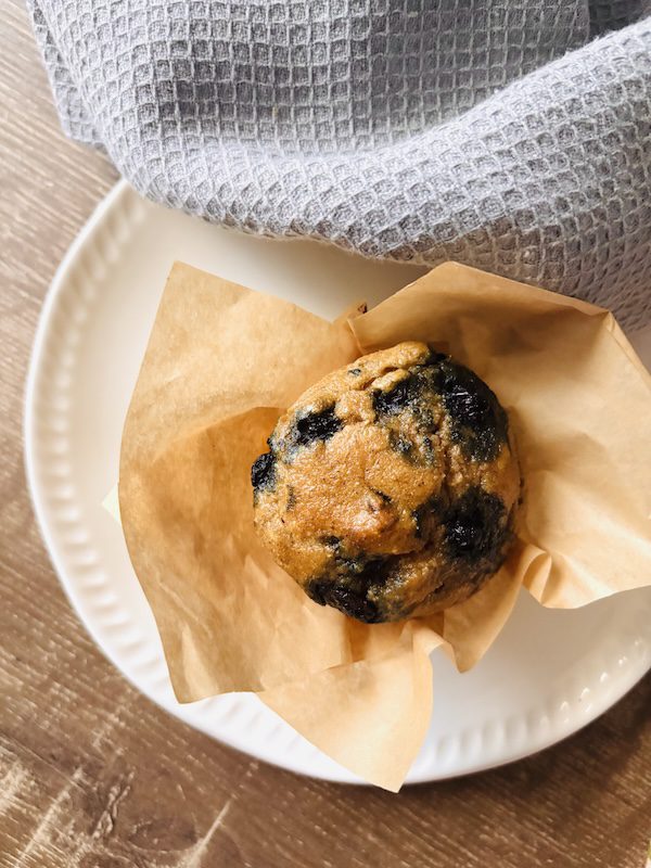 Blueberry muffin that's made in 30 minutes.