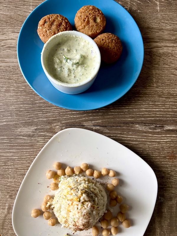 green goddess dressing for dipping and for rice.