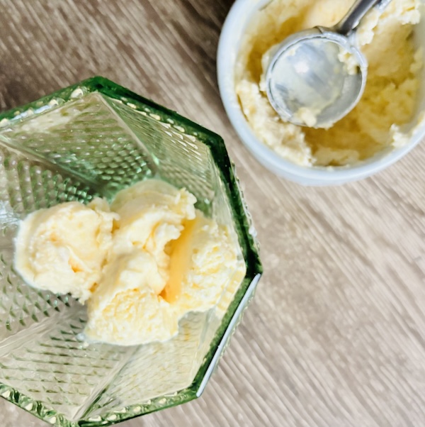 peach cottage cheese frozen dessert