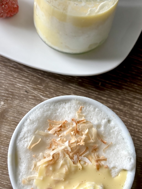 ricotta dessert that's frozen into a semi freddo.